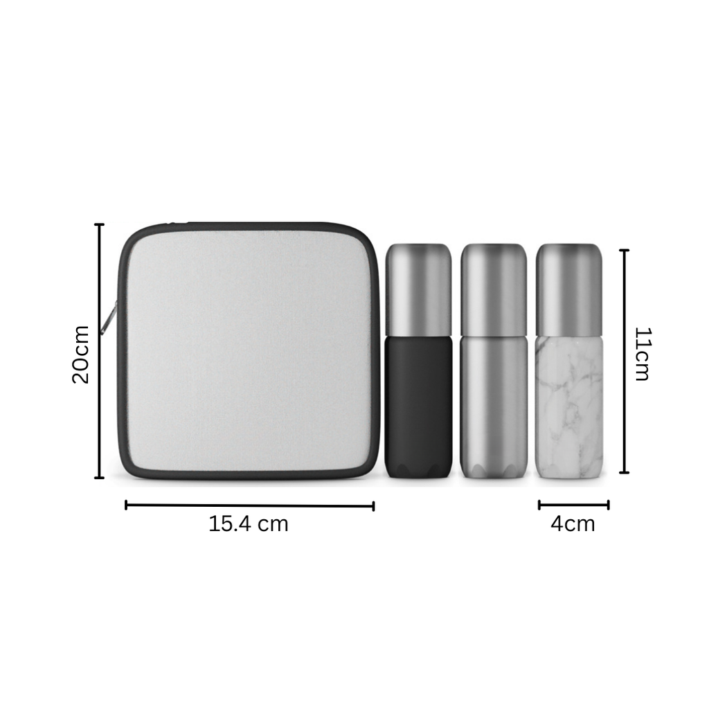 TSA Approved Leakproof 3 Traveling Bottle Set With Pouch