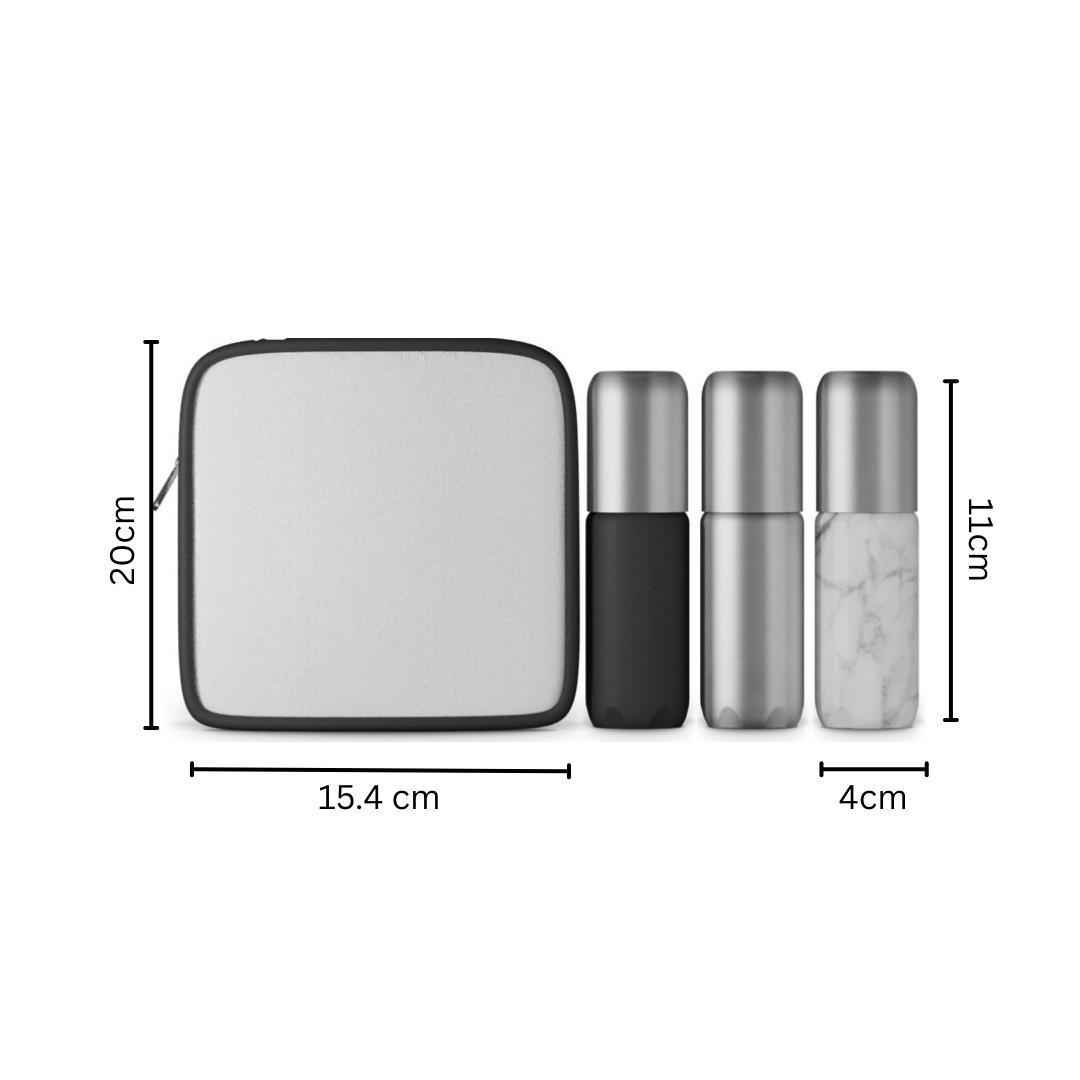 TSA Approved Leakproof 3 Traveling Bottle Set With Pouch