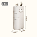 Multi-Layer Narrow Plastic Storage Cabinet with drawers