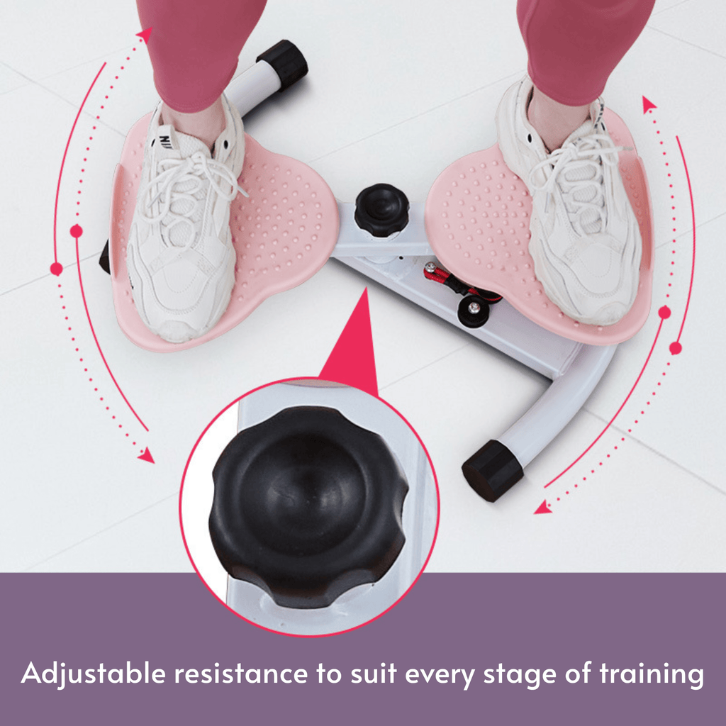 Multi-Functional Portable Twister Stepper with Resistance Bands for Home Workout