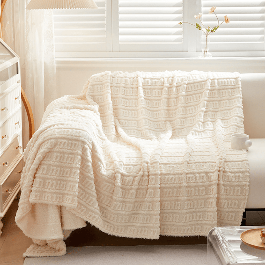 Elegance Chenille Sofa Cover : [EM-SC-27] (Cream)