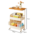 Multi-Layer Style Mobile Snack and Storage Trolley Shelf with Wheels