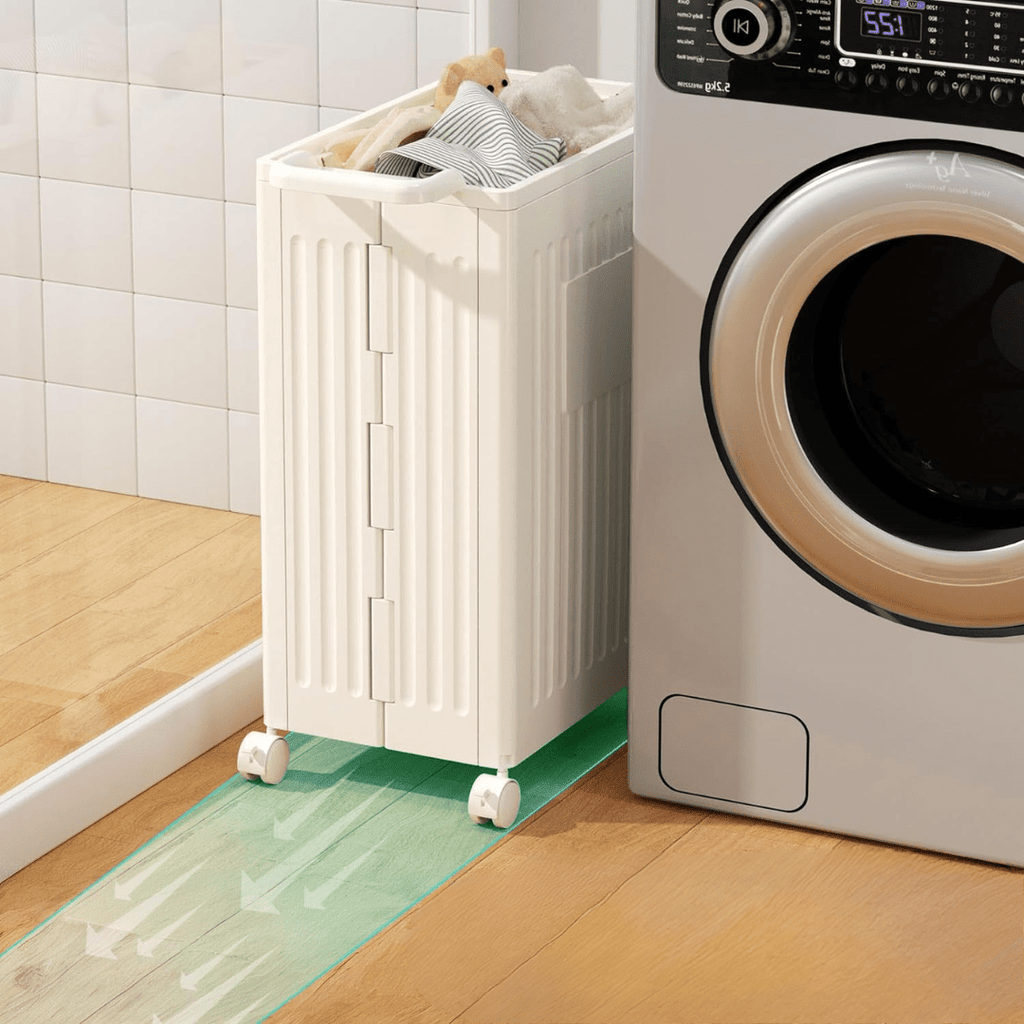 Multi-Purpose Foldable Storage Organizer Basket with Wheels