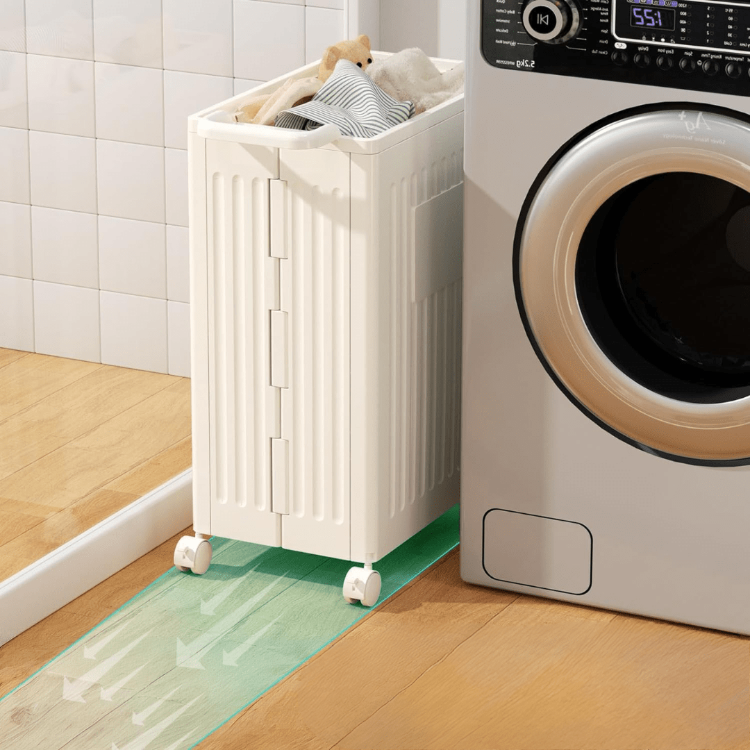 Multi-Purpose Foldable Storage Organizer Basket with Wheels