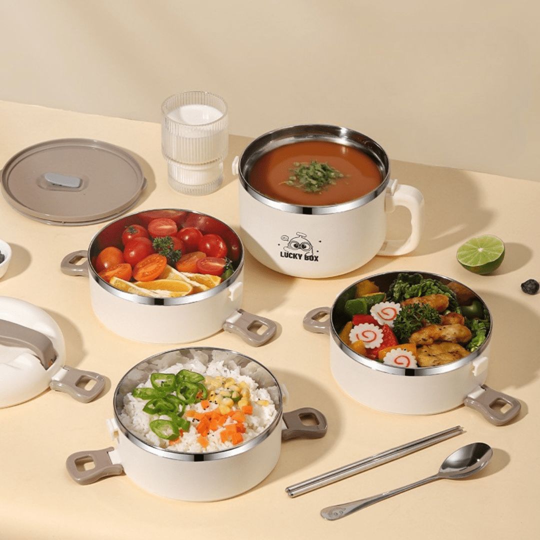Multi-Compartment Stainless Steel Insulated Lunch Box