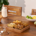 Crystal Clear Snack Plate Organizer (4-BOXES TRAY)