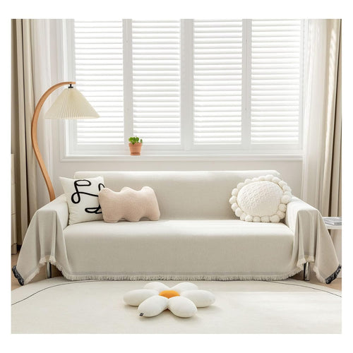 Elegance Chenille Sofa Cover : [EM-SC-04] (Beige)