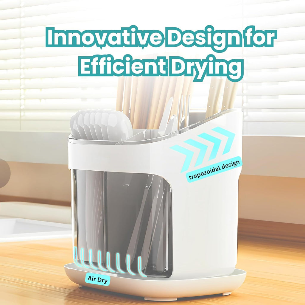 Multi-Compartment Utensil Organizer Stand