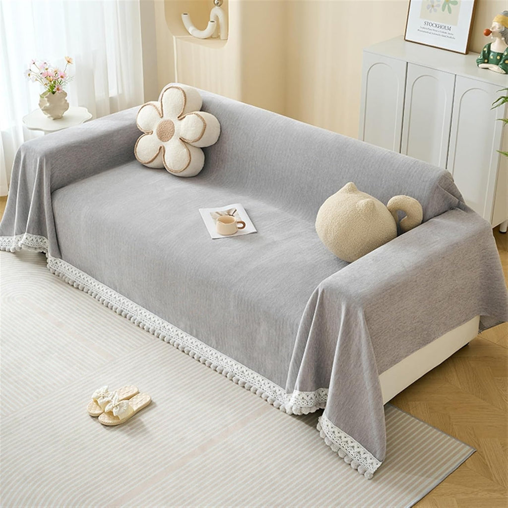 Light Grey Elegance Elegance Chenille Sofa Cover