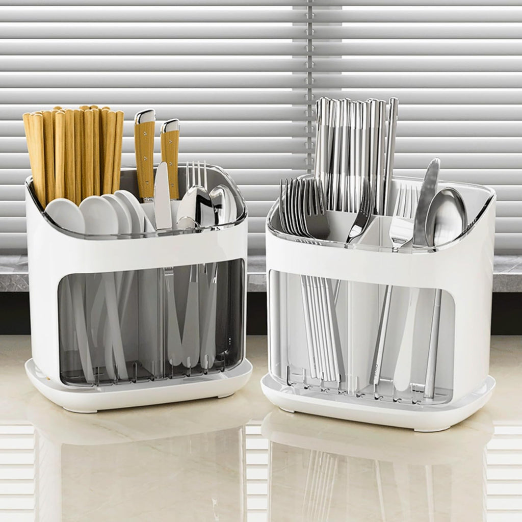 Multi-Compartment Utensil Organizer Stand