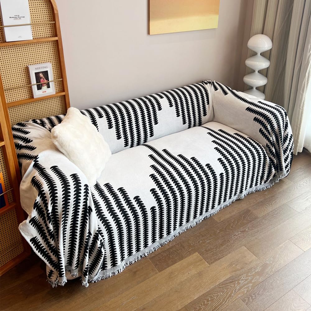 Elegance Chenille Sofa Cover :[EM-SC-30] (Black)