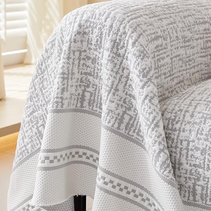 Luxury Chenille Sofa Cover (Grey)