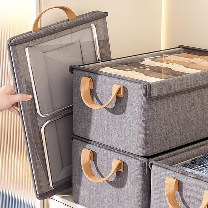 Fold & Stack Dustproof Storage Basket