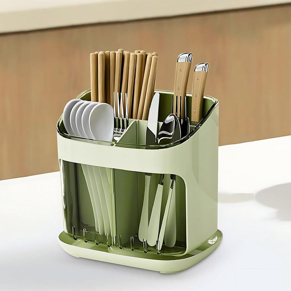 Multi-Compartment Utensil Organizer Stand