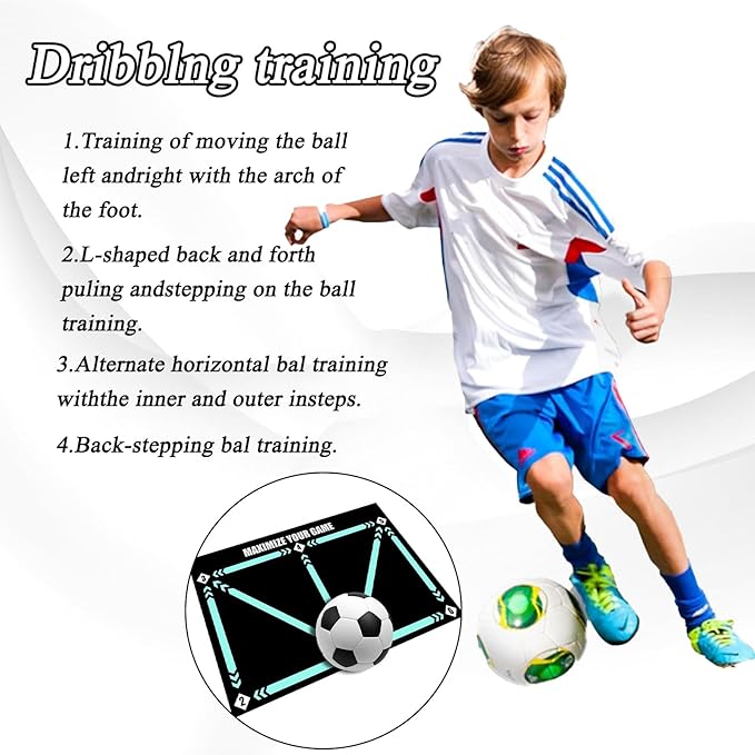Non-Slip Football Training Control Mat for Skill Development (90cm)