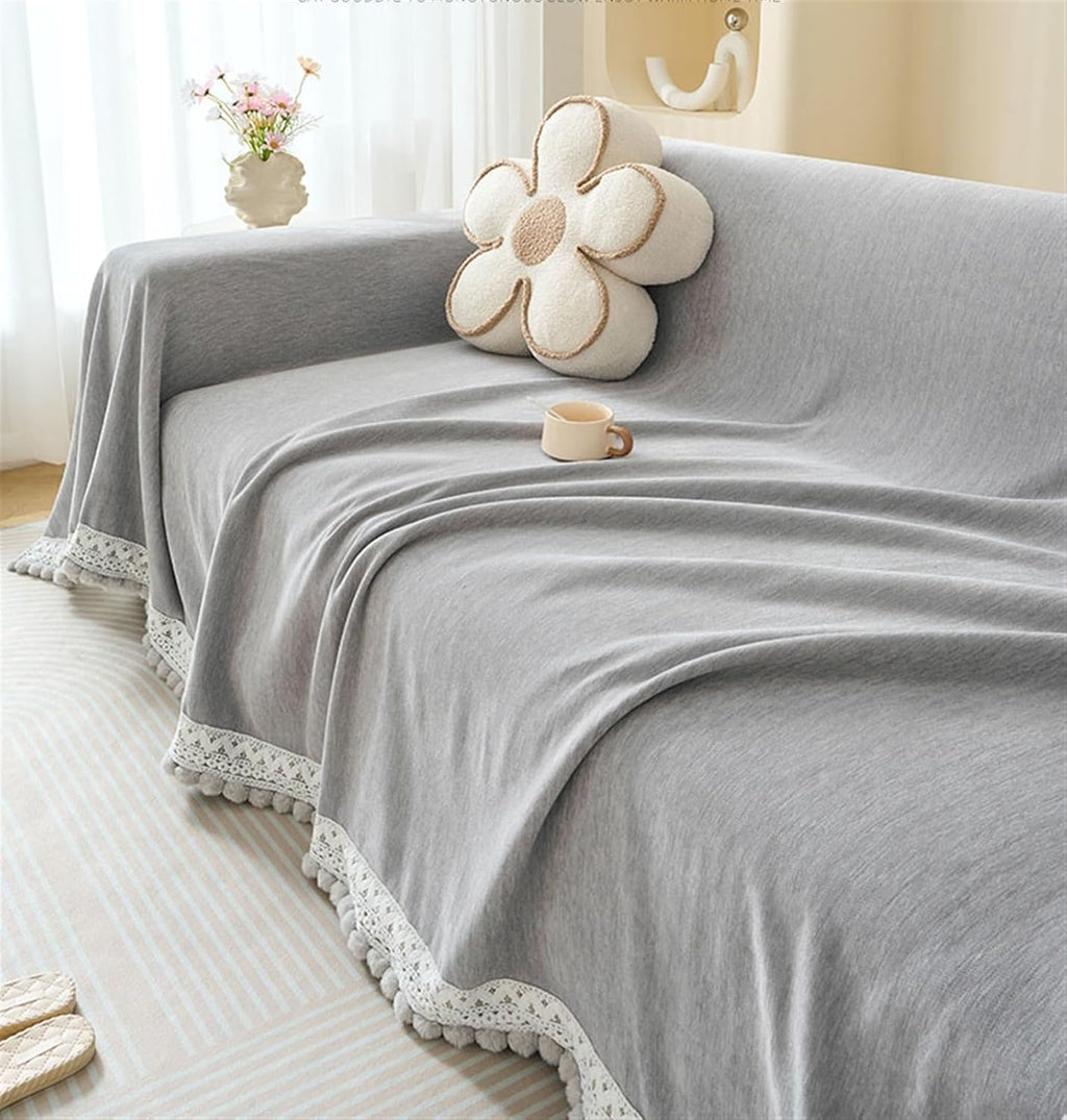 Light Grey Elegance Elegance Chenille Sofa Cover