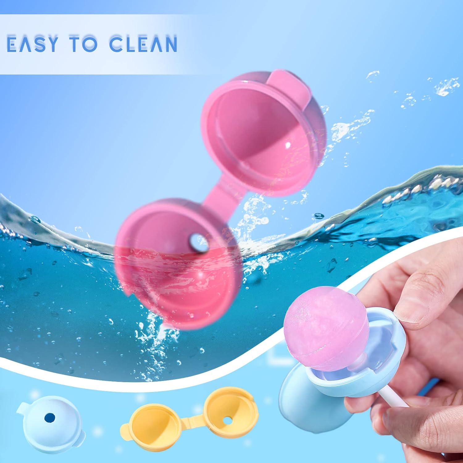 Silicone Lollipop Ice Ball Mold with Food-Grade Lid
