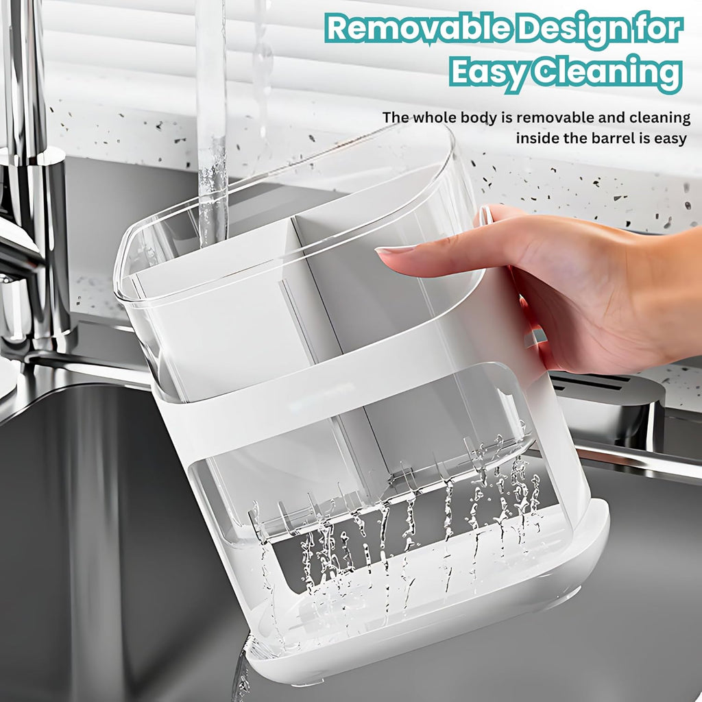 Multi-Compartment Utensil Organizer Stand