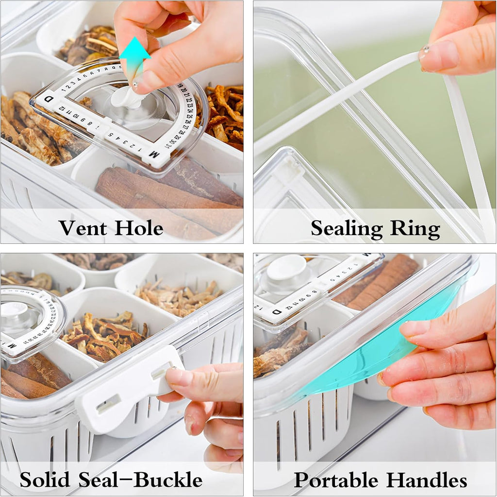 Multi Compartment Transparent Storage Box (8-GRID)
