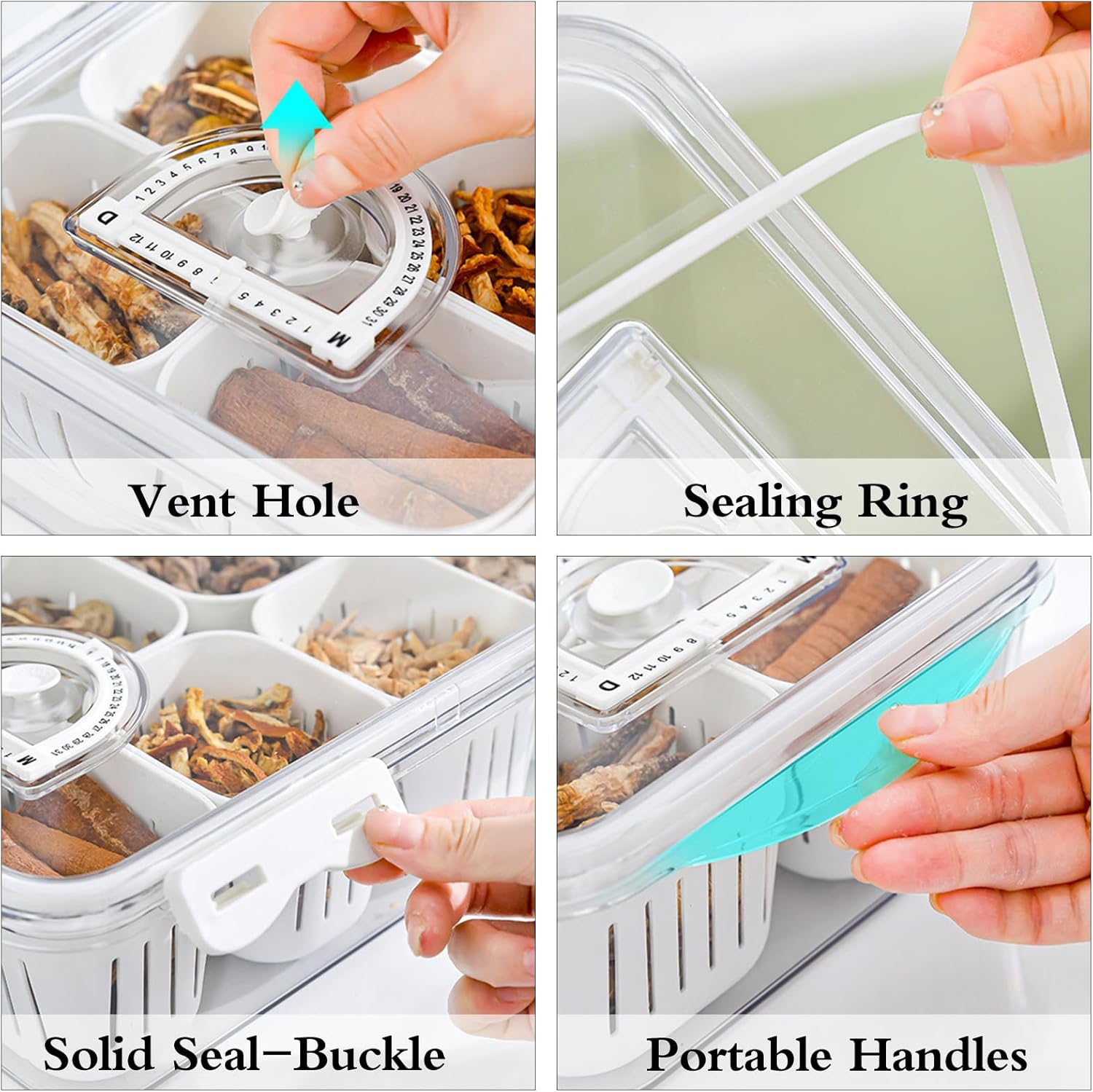 Multi Compartment Transparent Storage Box (8-GRID)