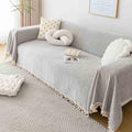 Elegance Chenille Sofa Cover : [EM-SC-31] (Light Grey)