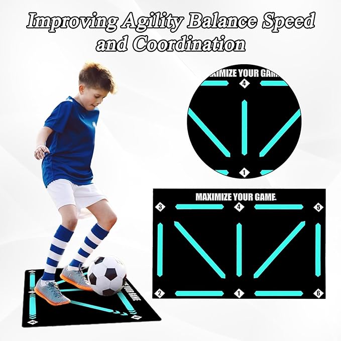 Non-Slip Football Training Control Mat for Skill Development (90cm)