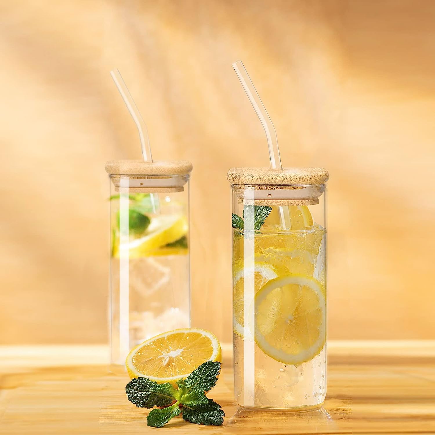 Multi-Purpose Borosilicate Glass Coffee and Juice Cup with Lid(400ml)