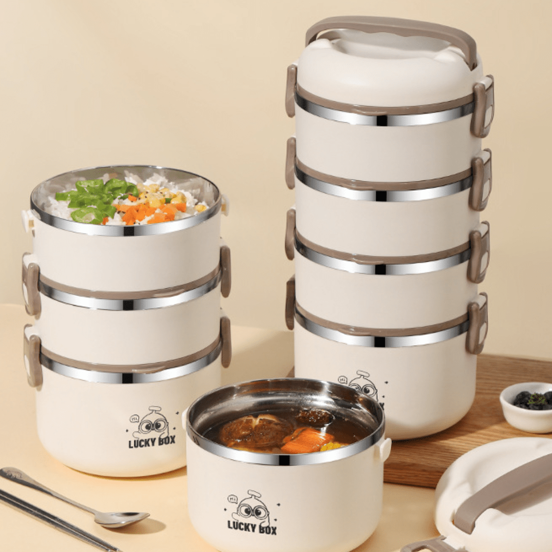 Multi-Compartment Stainless Steel Insulated Lunch Box