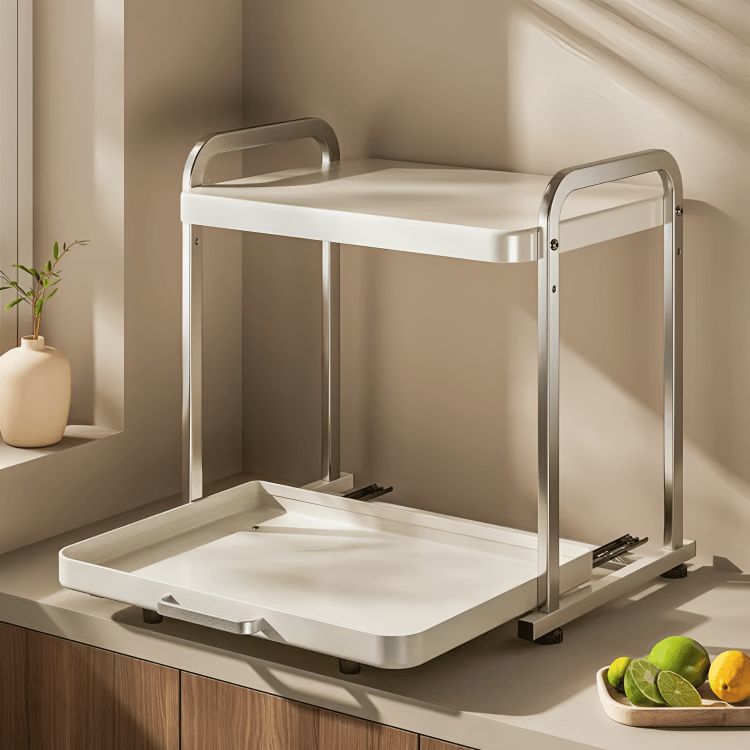 Multifunctional Pull-Out Rack For Kitchen Appliances