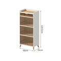 Multi-Purpose Transparent Flip-Top Storage Cabinet With Legs (58cm)