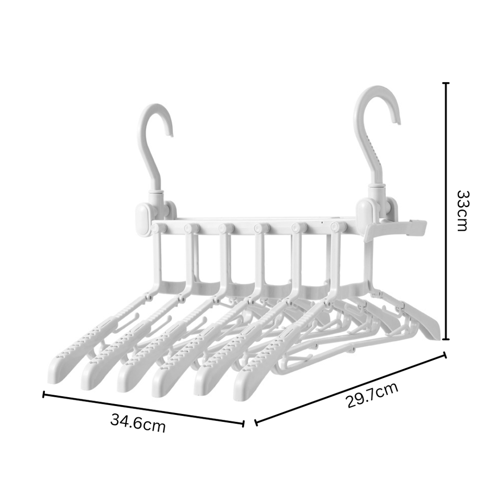 Multi-Hooks Adjustable 360° Plastic Rotatable Clothes Hanger