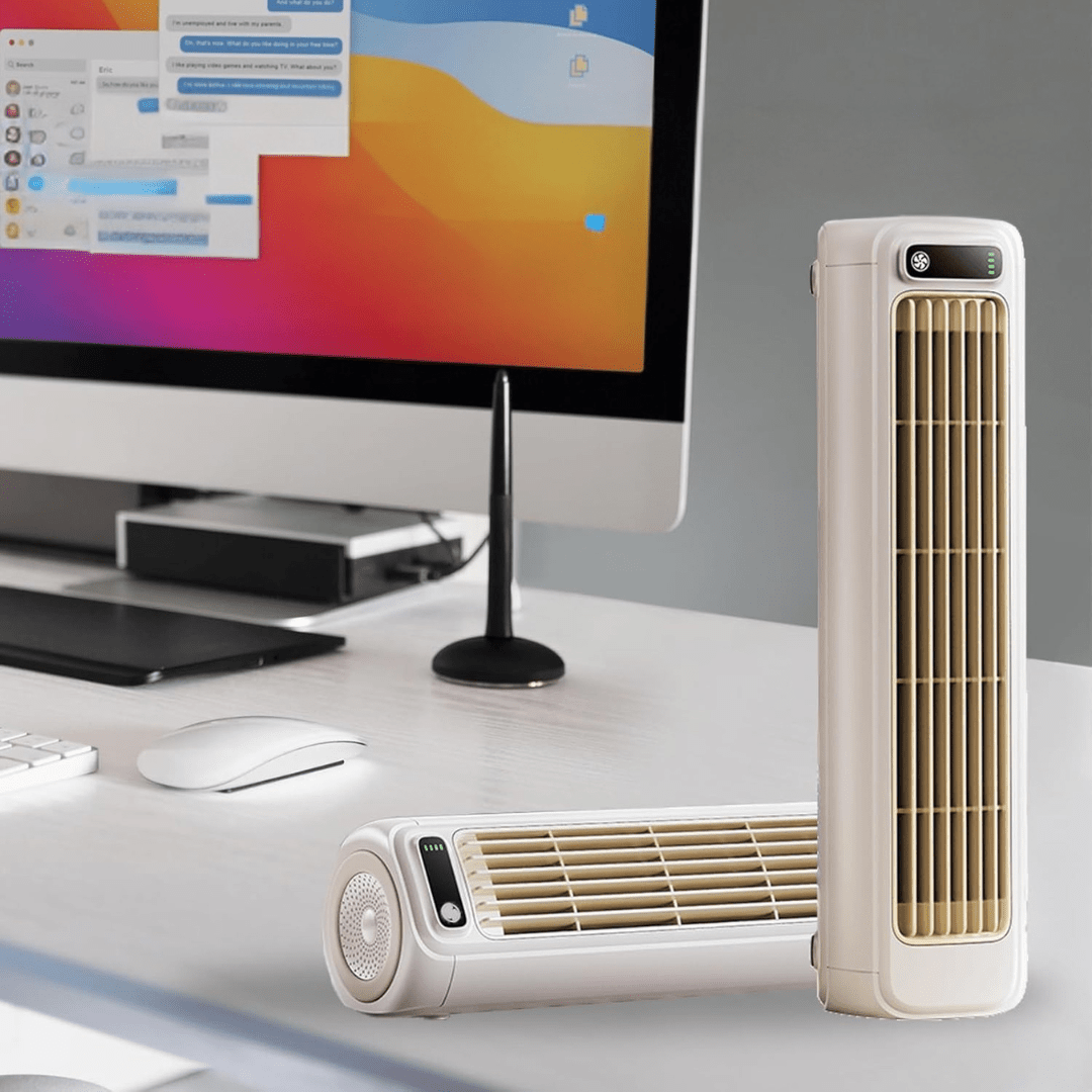 Magnetic Suspension Wall-Mount & Standing Fan with Quiet Cooling