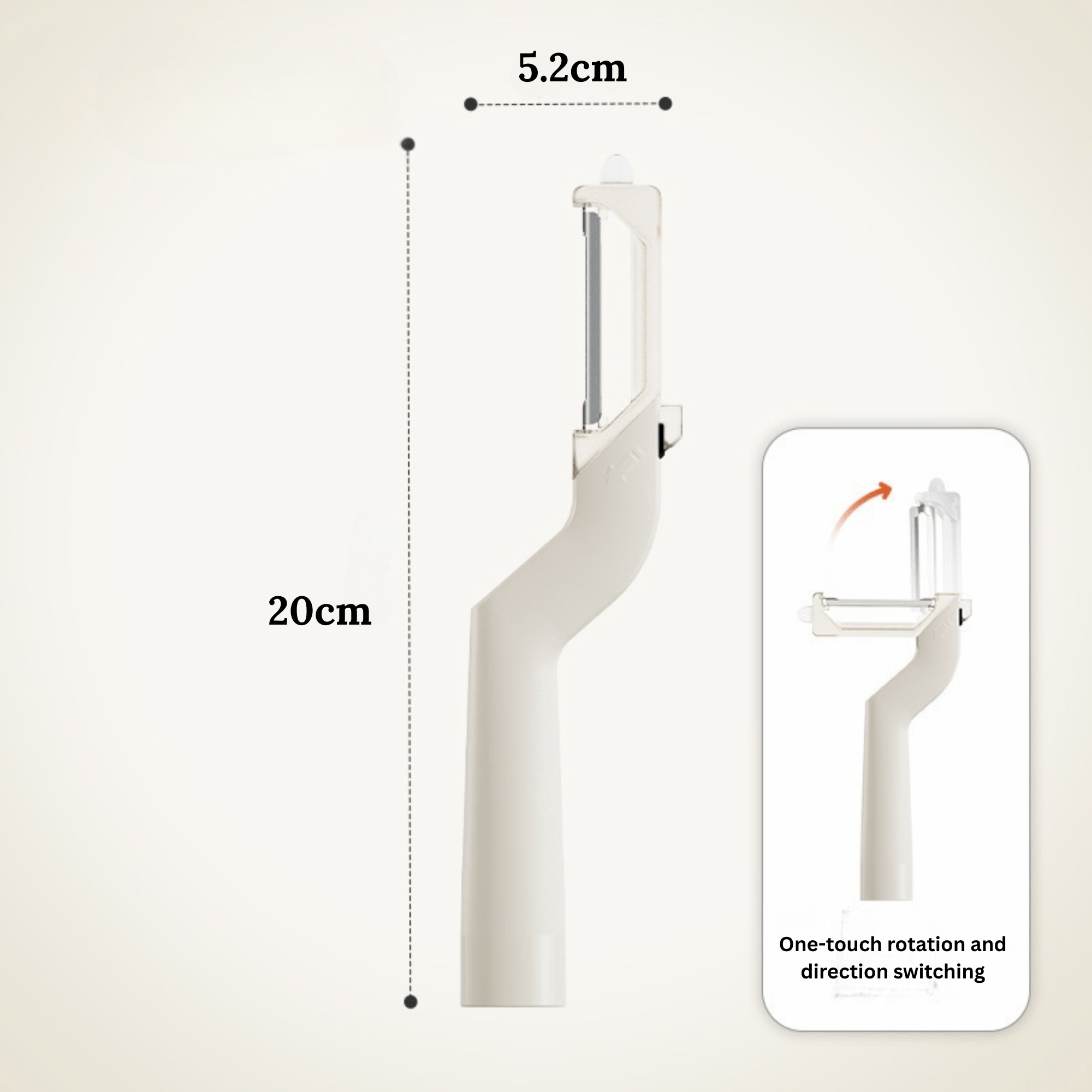 Multi-Functional Stainless Steel Fruit and Vegetable Peeler with Ergonomic Handle