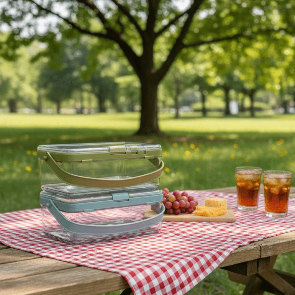 Multi-Purpose Portable Leak-Proof Sealing Crisper Box with Ice Crystals
