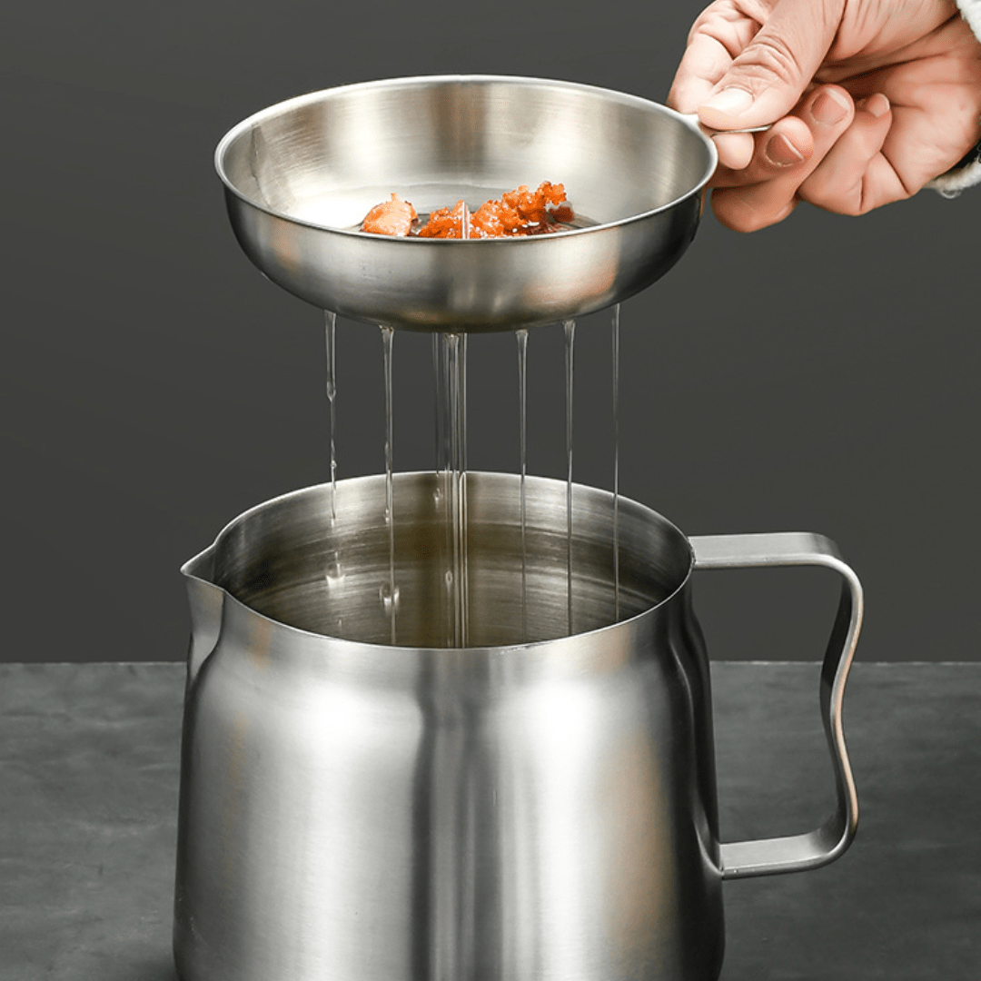 Multi-Purpose Stainless Steel Cooking Oil Strainer Pot