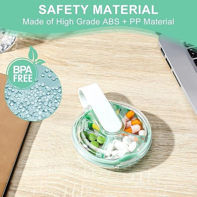 Portable 4-Compartment Medicine Organizer (8cm)