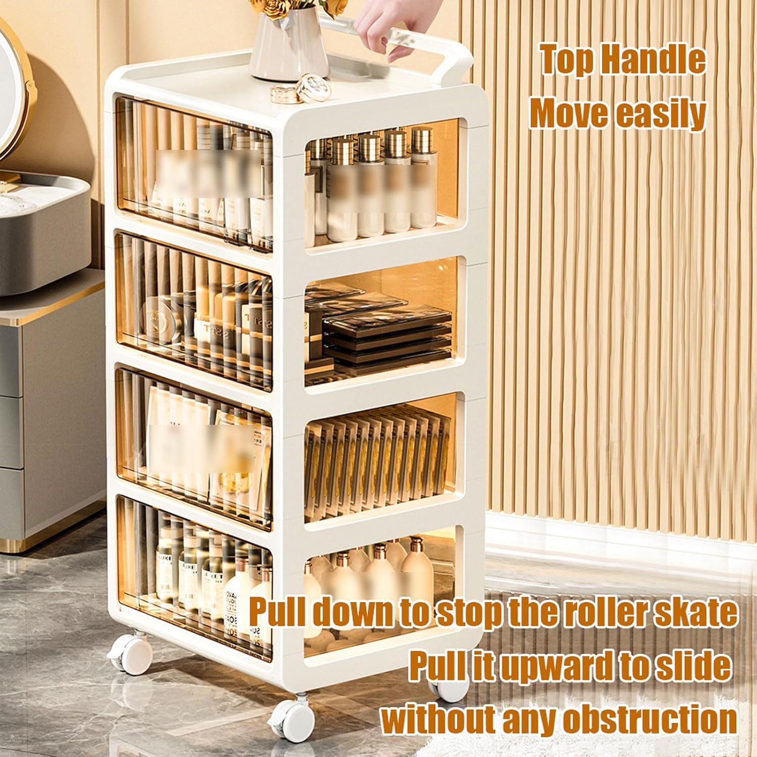 Slim Multi-Layer Rolling Storage Organizer