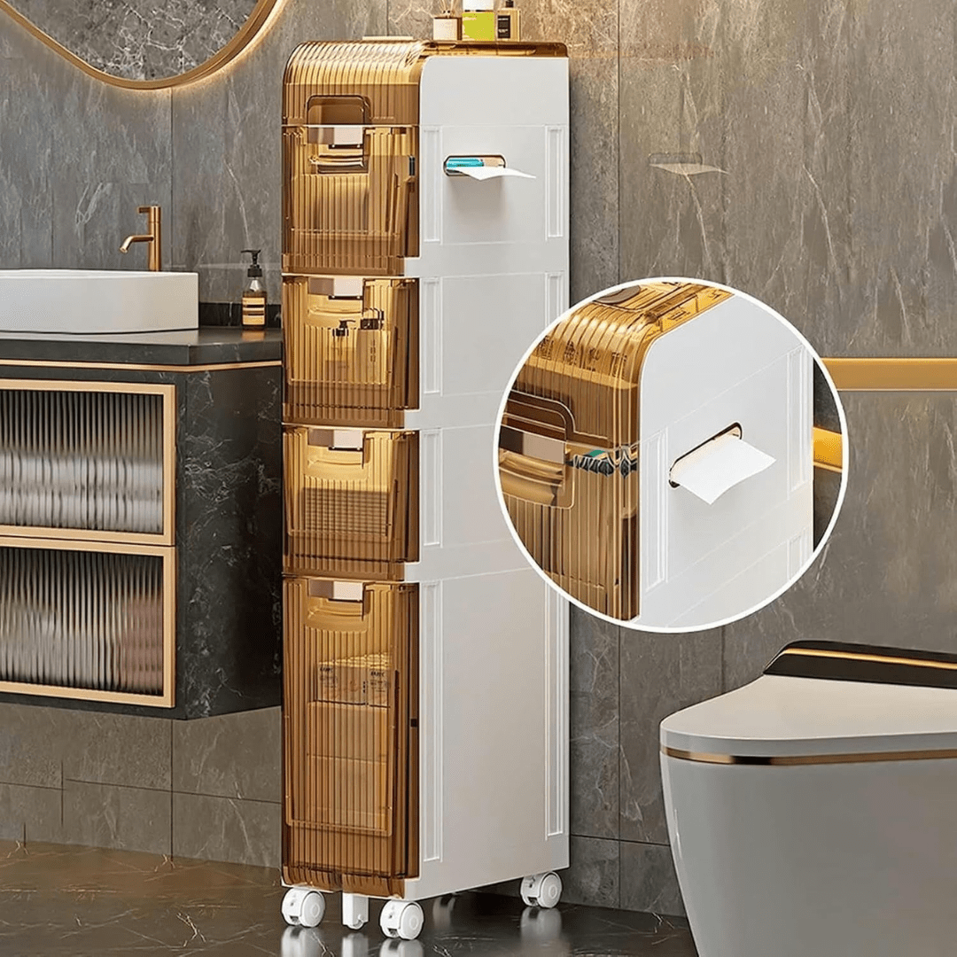 Multipurpose Plastic Bathroom Storage Cabinet