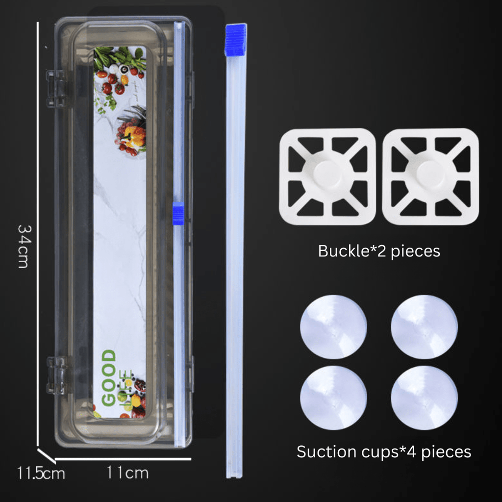 Food Wrap Roll Dispenser with Slide Cutter