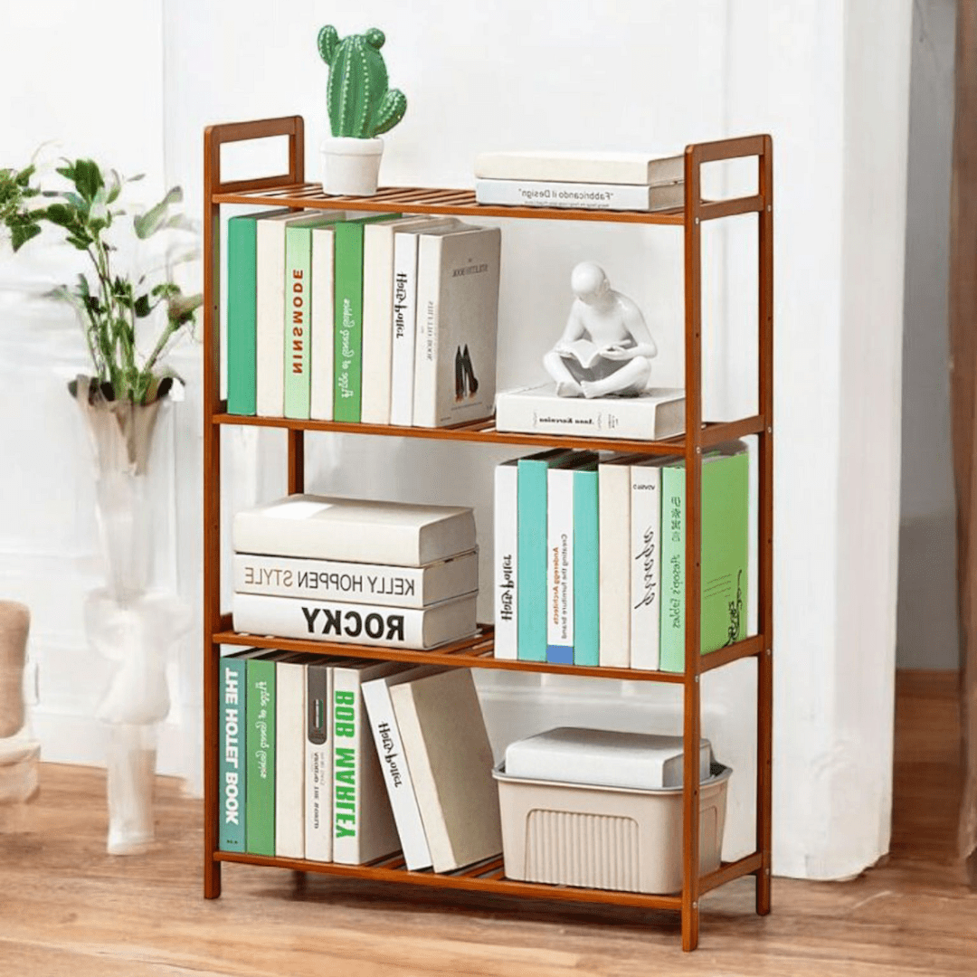 Multi-Purpose Bamboo Wood Floor-Standing Storage Rack (4 Tier-68cm)