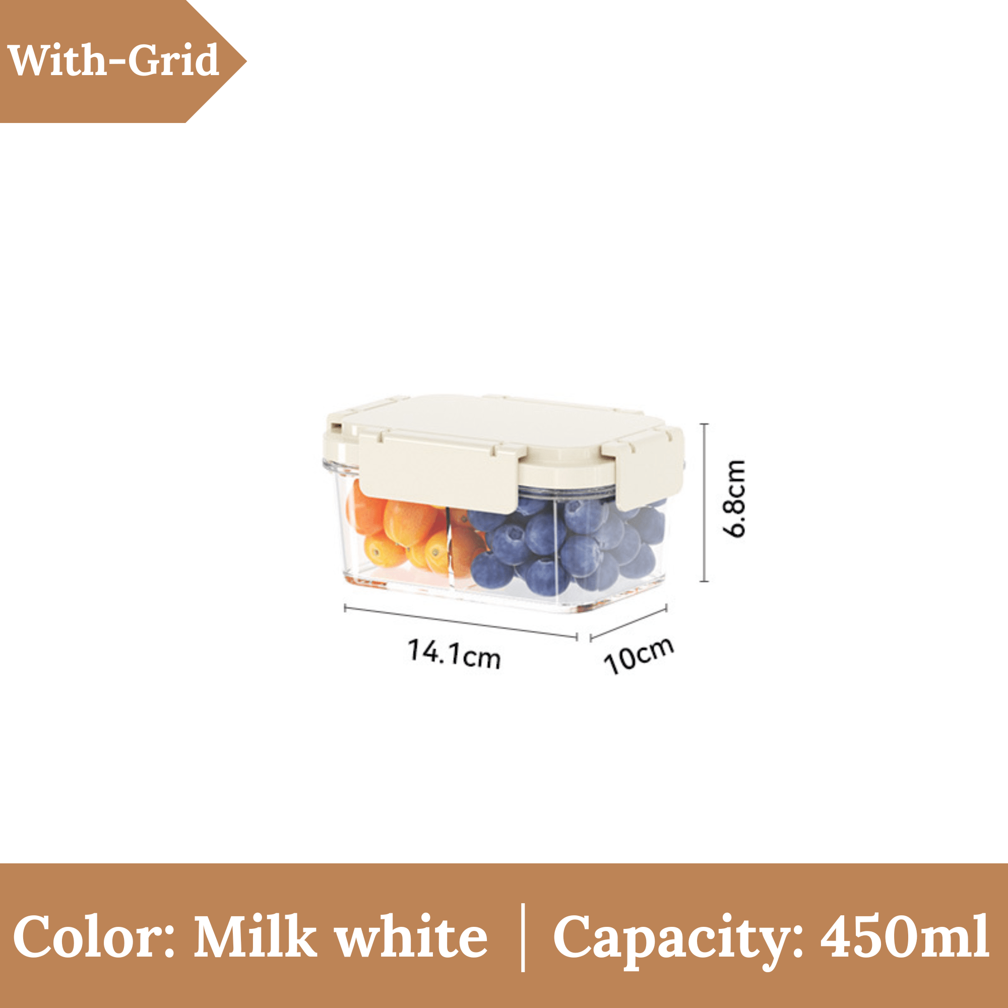 Multi-Purpose Leakproof Food Storage Container with Compartments