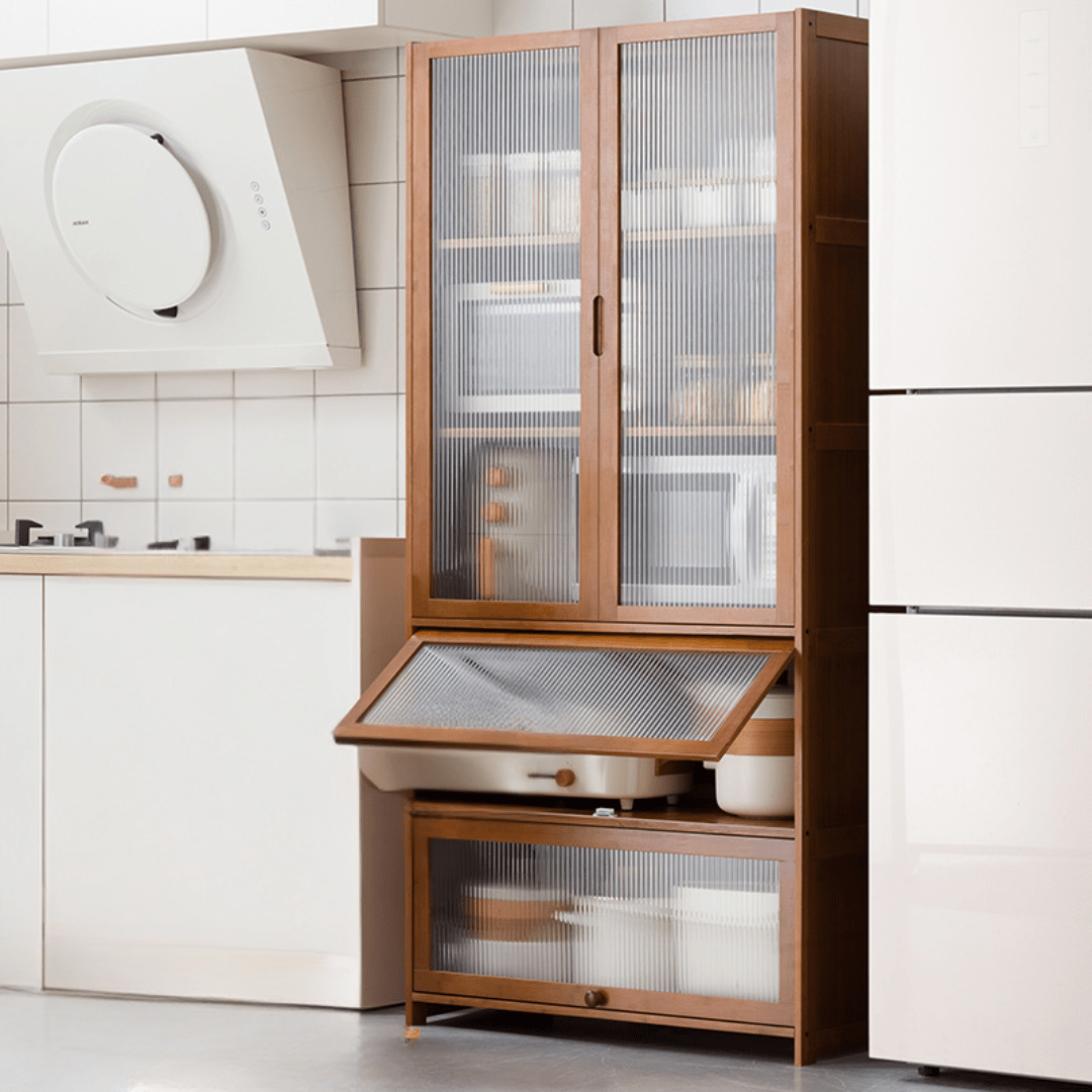 Multipurpose Bamboo Wood Kitchen Storage Rack(80cm)