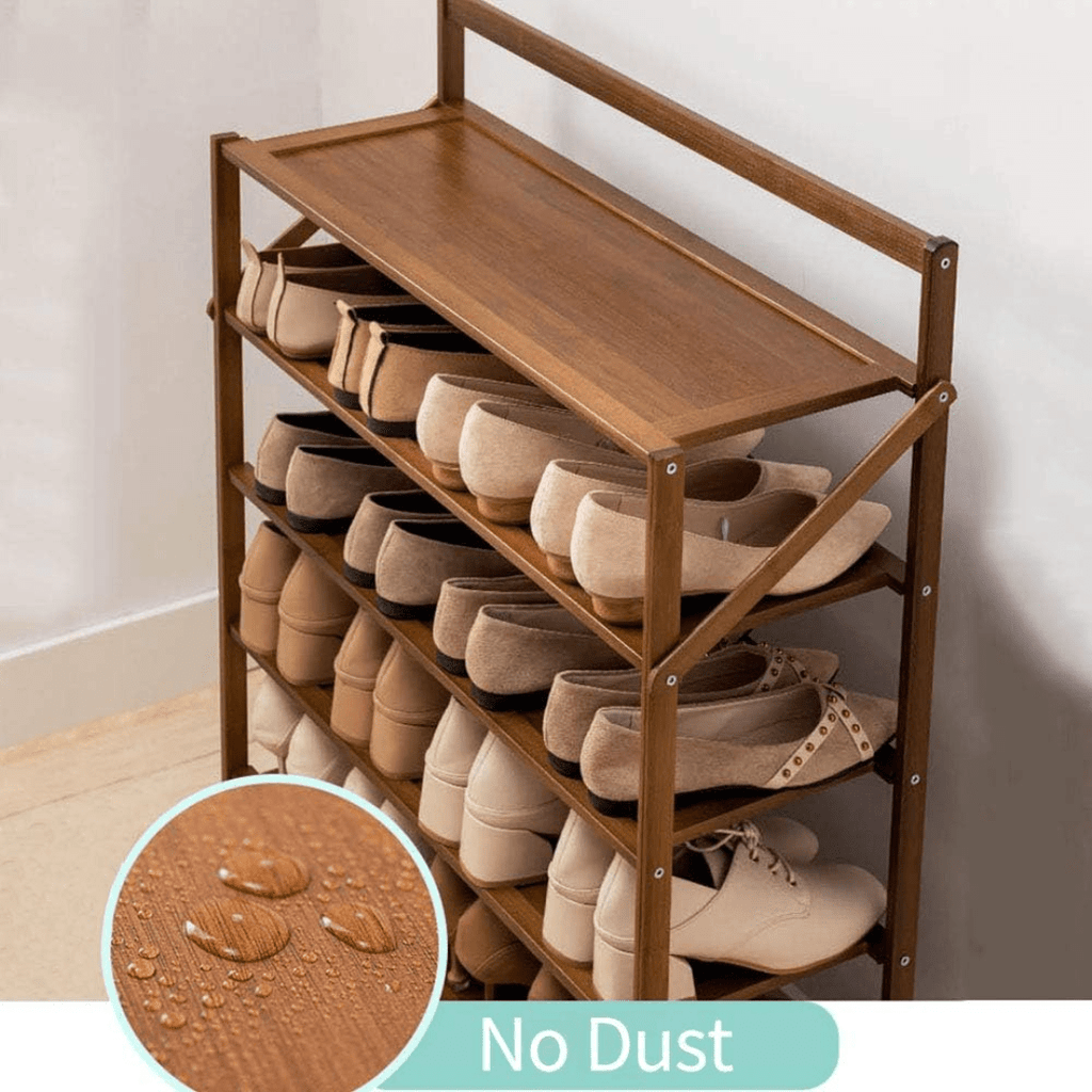 Multi-Use Foldable Wooden Shoe Storage Shelf (68cm)