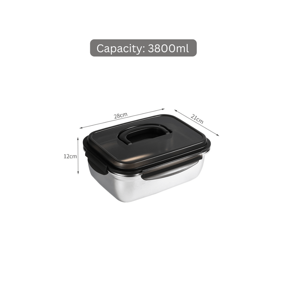 Multi-Purpose Stainless Steel Storage Box With Buckle Lock