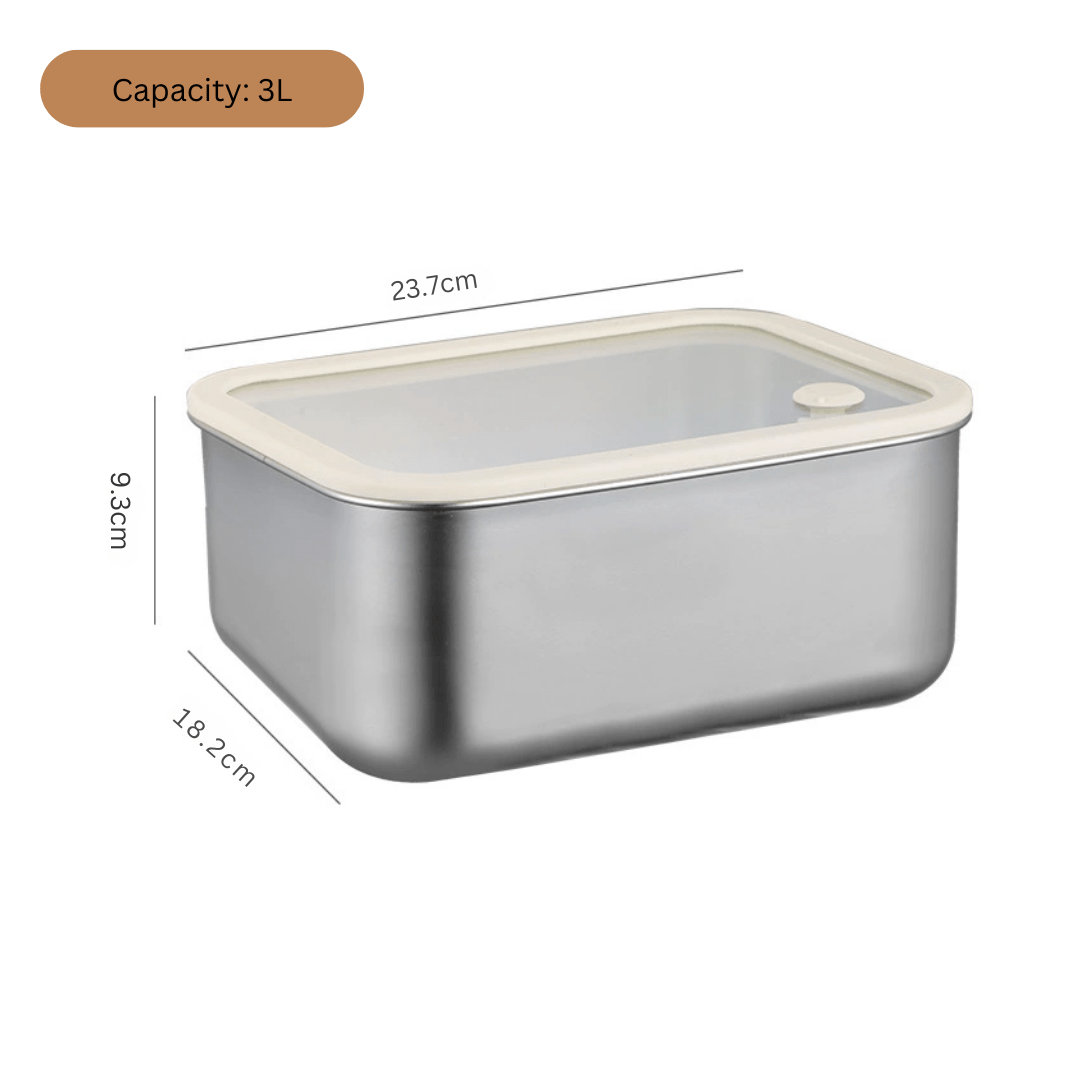 Stainless Steel Multi-Use Storage Box with Lid