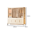 Multi-Tier Magnetic Door Plastic Storage Wardrobe With Wheels(120cm)