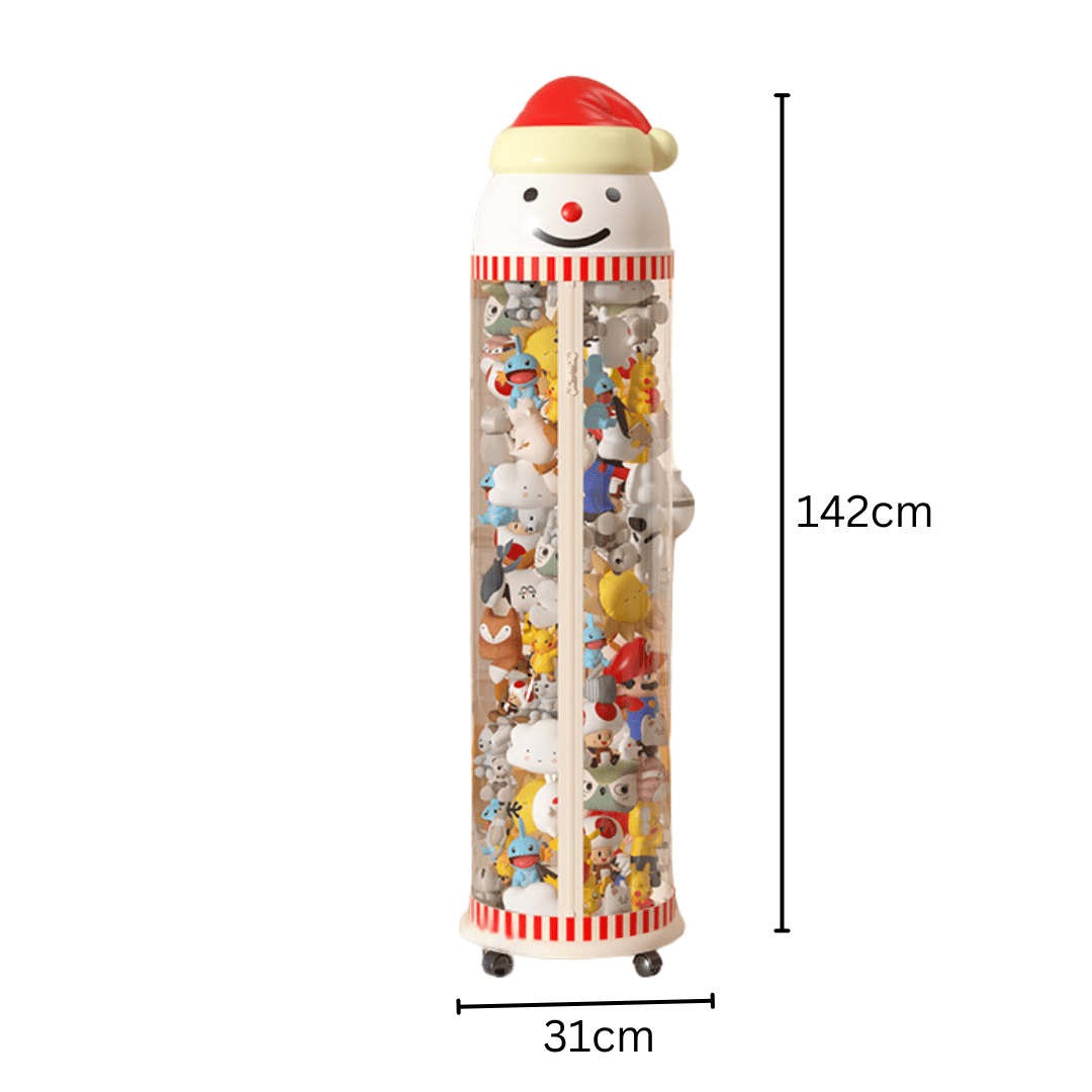 Multipurpose Transparent Plastic Kids Toy Storage Container with Zipper(31cm)