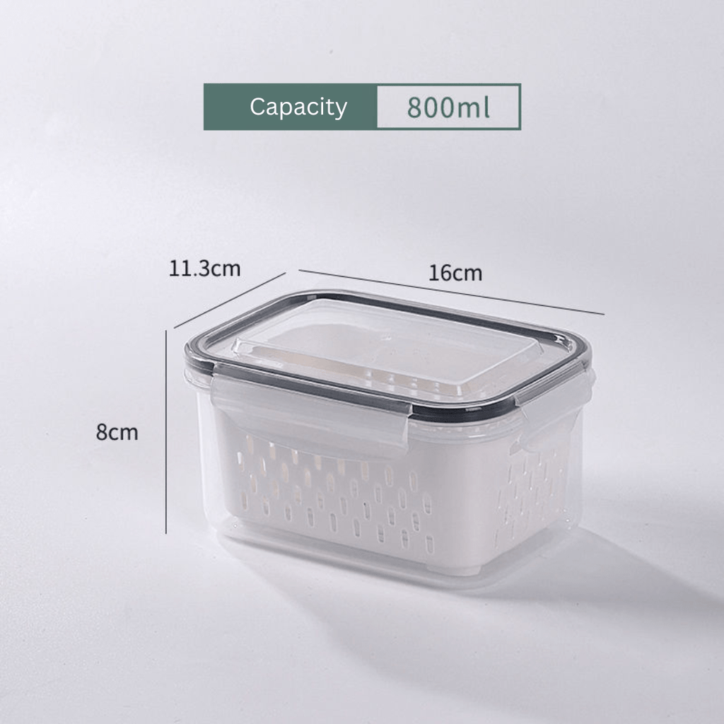 Multifunctional Plastic Sealed Rectangular 800ml Storage Box(Pack of 2)
