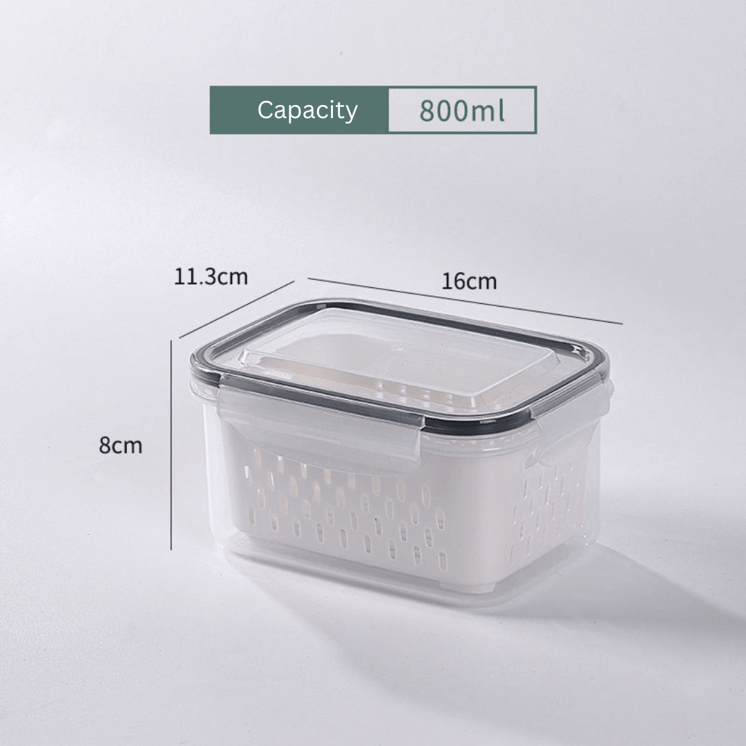Multifunctional Plastic Sealed Rectangular 800ml Storage Box(Pack of 2)