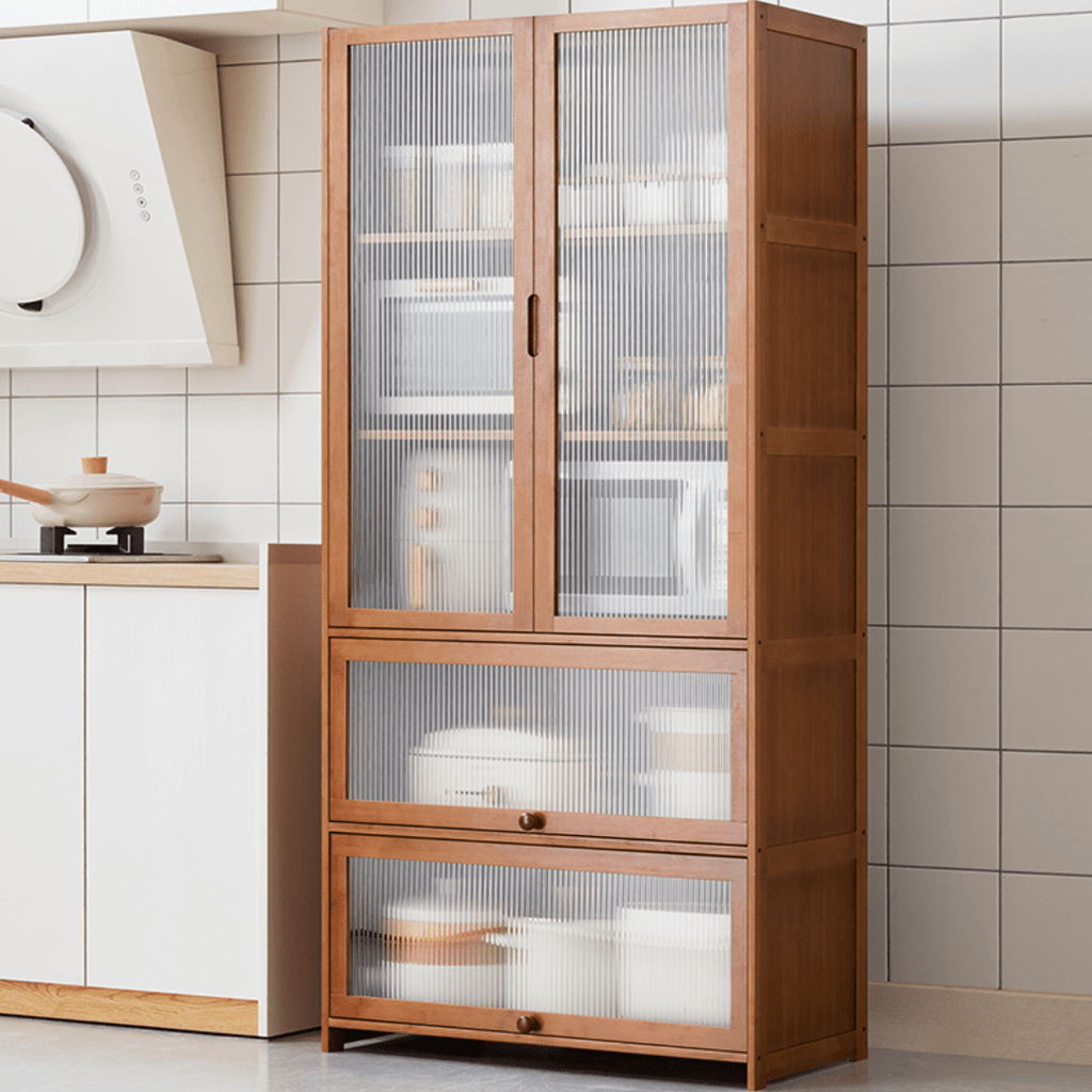 Multipurpose Bamboo Wood Kitchen Storage Rack(Brown-80cm)